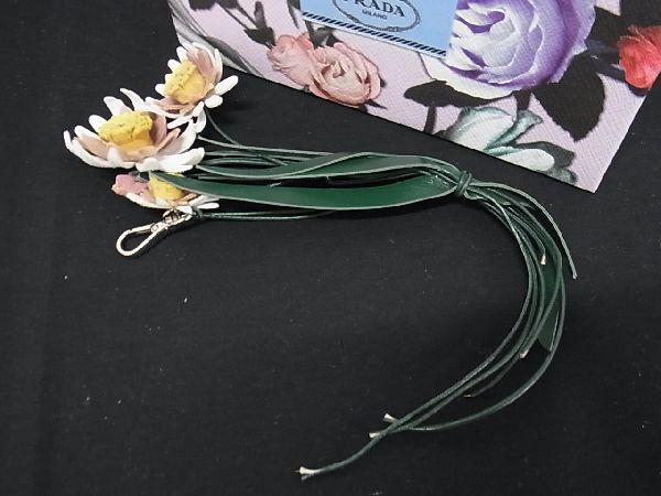 本物 美品 ランウェイ プラダ 半袖 フラワー ワンピース ドレス 40 白