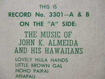 John Kameaaloha Almeida's Hawaiians The Music Of John K. Almeida And His Hawaiians Jimmy Moikeha Hawaii's 11-yr.old Boy Wonder _画像6