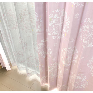カーテン 2級遮光 遮熱 2枚組 タッセル 100×178cm ミッキー フレンズ ピンク シルエット ディズニー ドレープカーテンの画像2