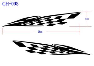 CH-09S ★　チェッカー柄　転写式カッティングステッカー　★　２枚組