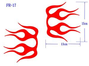 ☆FR-17 ★ファイヤーパターン　転写式　カッティングステッカー　2枚組.　