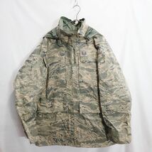 USA製 民間品 US.MILITARY ゴアテックスパーカータイプ ジャケット ミリタリー アメリカ軍 戦闘服 デジタルタイガー (M-R) 中古 古着 M2155_画像1