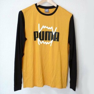 大きいサイズ新品正規品★XL(2XL相当)プーマ PUMA マスタードイエローロングスリーブT/メンズロンT