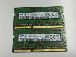 B2193)SAMSUNG 4GB 1Rx8 PC3L-12800S 中古動作品2枚＝8GB