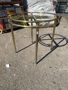  brass made table legs circle table diameter approximately 80cm height approximately 70cm