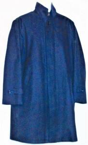 （メンズ・コート）オールジップ＆ボタン留めコート ㈱ワッツ 2048M154 紺色 Ｌ ポリエステル100％　ポリウレタンコーティング撥水加工品