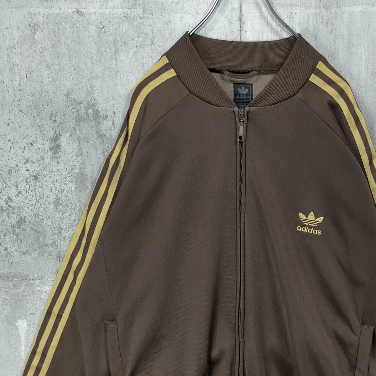 激レア ブラウン系 adidas アディダス 茶 金 ロゴ ゴールド Brown Gold