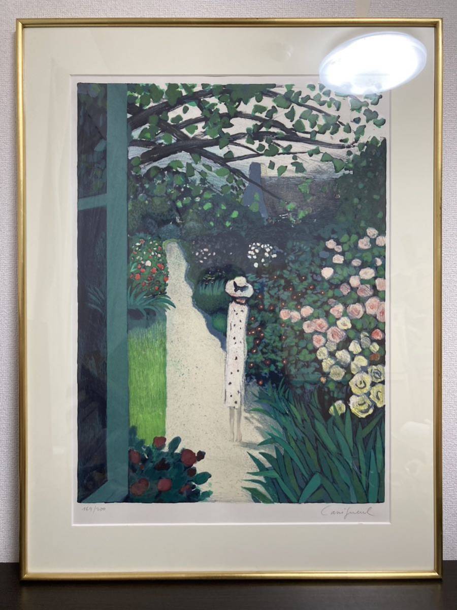 超美品】藤城清治「小さな恋」リトグラフDX 直筆サイン 版画 絵画 猫