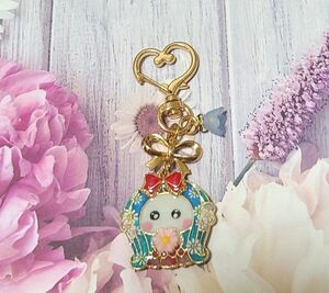 No17・特別価格・疫病退散アマビエ様のキーホルダー・ハンドメイド・レジン・チャーム・お守り・妖怪