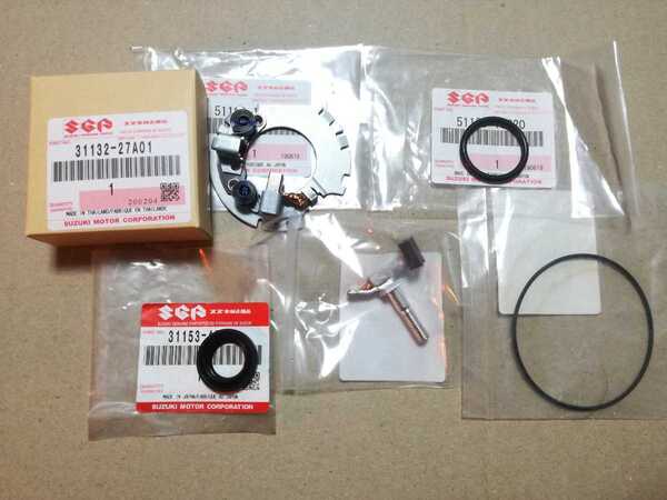 PAYPAYSUZUKI 純正 新品 GSX400E GSX450E セルモーター ブラシ オイルシール オーリング 付き ザリ ゴキ