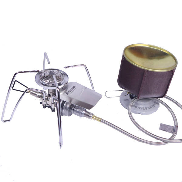 【送料無料】ST-310対応 OD缶⇒CB缶 変換アダプター&バルブ付マルチガスホースライン 2点 OD缶スタンド付 ST-310/ST-340対応 Z13M/Z21