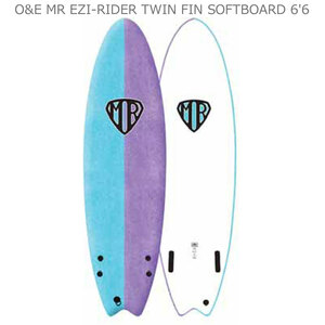 送料無料■O&E MR EZI-RIDER TWIN FIN SOFTBOARD 6'6 バイオレット