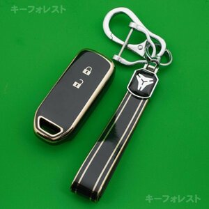  Honda N-BOX*N-ONE*N-WGN*2 button * for smart key TPU protective cover case ( key with strap )* black color * key ring 