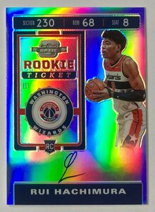 【超レア!】八村塁直書きルーキーサイン 2019-20 Panini Contenders Optic Rookie Ticket Variation Silver Prizm Ref RC Auto