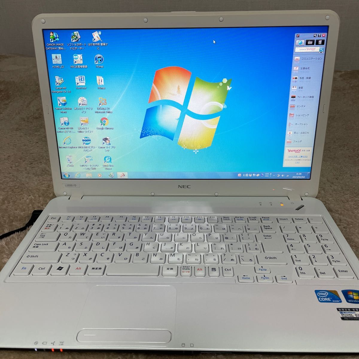 NEC Lavie LS550（PC-LS550LS1KSB）ノートパソコン HDD無し｜PayPayフリマ