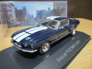 デアゴスティーニ　　 1/43 「 シェルビーGT500 」 ネイビーブルー ・送料 400円（レターパック発送）