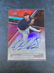 2018Bowman's BEST Ethan Hankins Red Refractor AUTO/10 Prospect