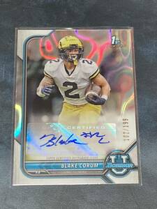 2021-22Bowman University Blake Corum 1ST Bowman Lava Refractor/199 Prospect