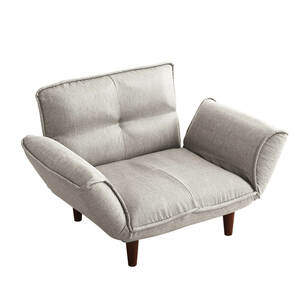 1 seater sofa ( cloth )5 -step reclining, floor sofa, couch sofa . made in Japan lThun- toe n-SH-07-THN1P-GY gray 