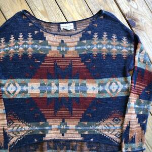 USA Old Old Denim &amp; Supply Ralph Lauren Ralph Lauren Cotton Think Ladies Size Native Pattern Rougue приобретен S0605