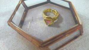 * clear pink × Gold color * ring * ring *4 number *