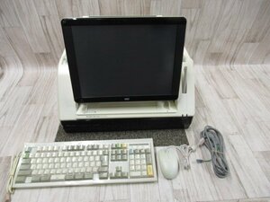 新☆ΩDC1F 0174※保証有 東芝TEC テック事務コン 【SJ-8100-R】キーボード、マウス、タッチペン付・祝10000！取引突破！