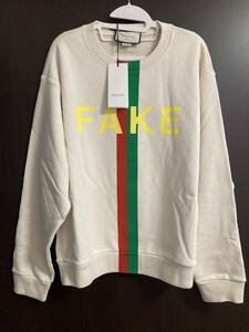 GUCCI グッチ FAKE NOT スウェットトレーナー アイボリー系 モデル635847【EF22】