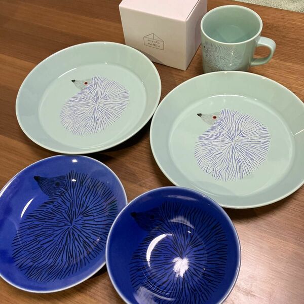 新品 未使用 6点セット 松尾ミユキ ハリネズミ 廃盤 皿 陶器