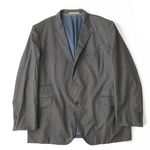 USA made BURBERRY BARNEYS cloth 2B tailored jacket stripe gray 50(L)