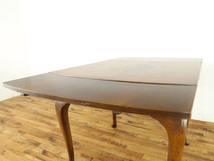 ドローリーフテーブル　天板拡式ダイニングテーブル　クィーンアンスタイル　イギリスアンティーク家具　アンティークフレックス　57458_画像7