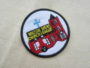 MILTON MENS CHURCHI LEAGUE ミルトン 教会 ボウリング ワッペン/パッチ 刺繍 USA カスタム 古着 海外 アメリカ 500