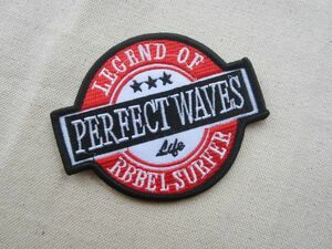 PERFECT WAVES パーフェクトウェーブ サーファー 海 サーフィン ワッペン/アメリカ USA パッチ スポーツ 古着 500