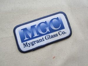 【中古】ビンテージ MGC Mygrant Glass Co. プリント 会社 企業 ワッペン/USA 古着 アメカジ カスタム キャップ ワークシャツ 413