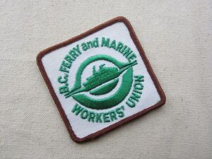 ビンテージ B.C FERRY and MARINE WORKERS UNION フェリー 海運労働組合 ワッペン/企業 USA 古着 アメカジ キャップ ワークシャツ 409