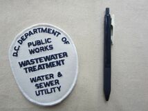 ビンテージ D.C DEPARTMENT OF PUBLIC WORKS WASTEWATER TREATMENT 公共事業廃水処理局 ワッペン/企業 USA 古着 アメカジ ワークシャツ 409_画像7