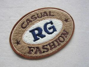 刺繍 パイル フェルト「RG」CASUAL FASHON ワッペン/アメカジ カレッジ スタジャン アパレル カスタム Gジャン P10