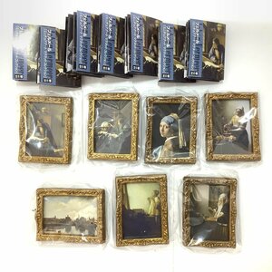 [ inside sack unopened ]feru mail miniature art magnet collection 7 kind set pearl. ear decoration. young lady milk . note . woman etc. lube ru art gallery 