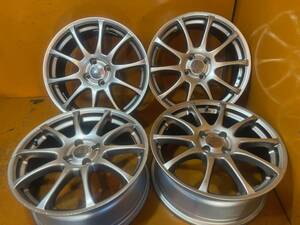 【AA300】ホイール4本*WORK17×7JJ 4穴 PCD100 +45