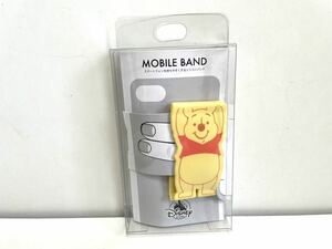 新品 未使用 くまのぷーさん モバイルバンド スマートフォンケース用 シリコンバンド Disney プーさん MOBILE BAND ディズニーストア