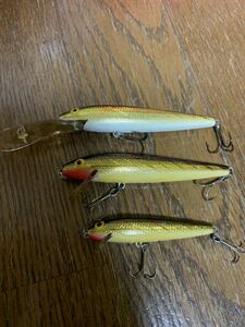 レーベル スプーンビルミノー115 クロキン REBEL Spoonbill Minnow 他 ☆ 3個セット売り。ブラックバス ルアー