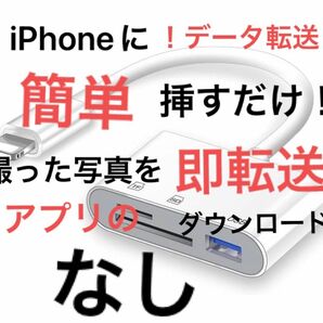 【MFi正規認証品】iPhone SDカードリーダー TF USB リーダー データ転送 写真 Lightning