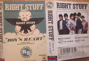 シングル・カセット■RIGHT STUFF　/ BOY'S HEART ■ライトスタッフ 千葉一弘 