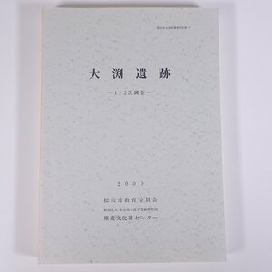 大渕遺跡 1・2次調査 松山市文化財調査報告書77 愛媛県 埋蔵文化財センター 2000 大型本 郷土本 考古学 遺跡 遺構 遺物 図版