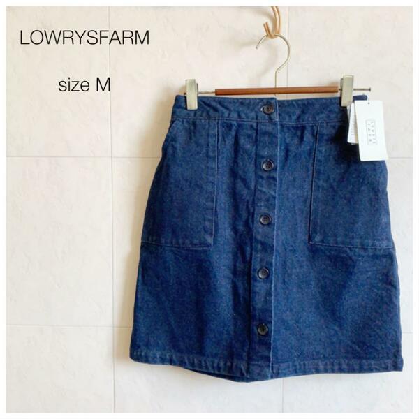 【新品未使用】lowrys farm デニムスカート ミニ　1095