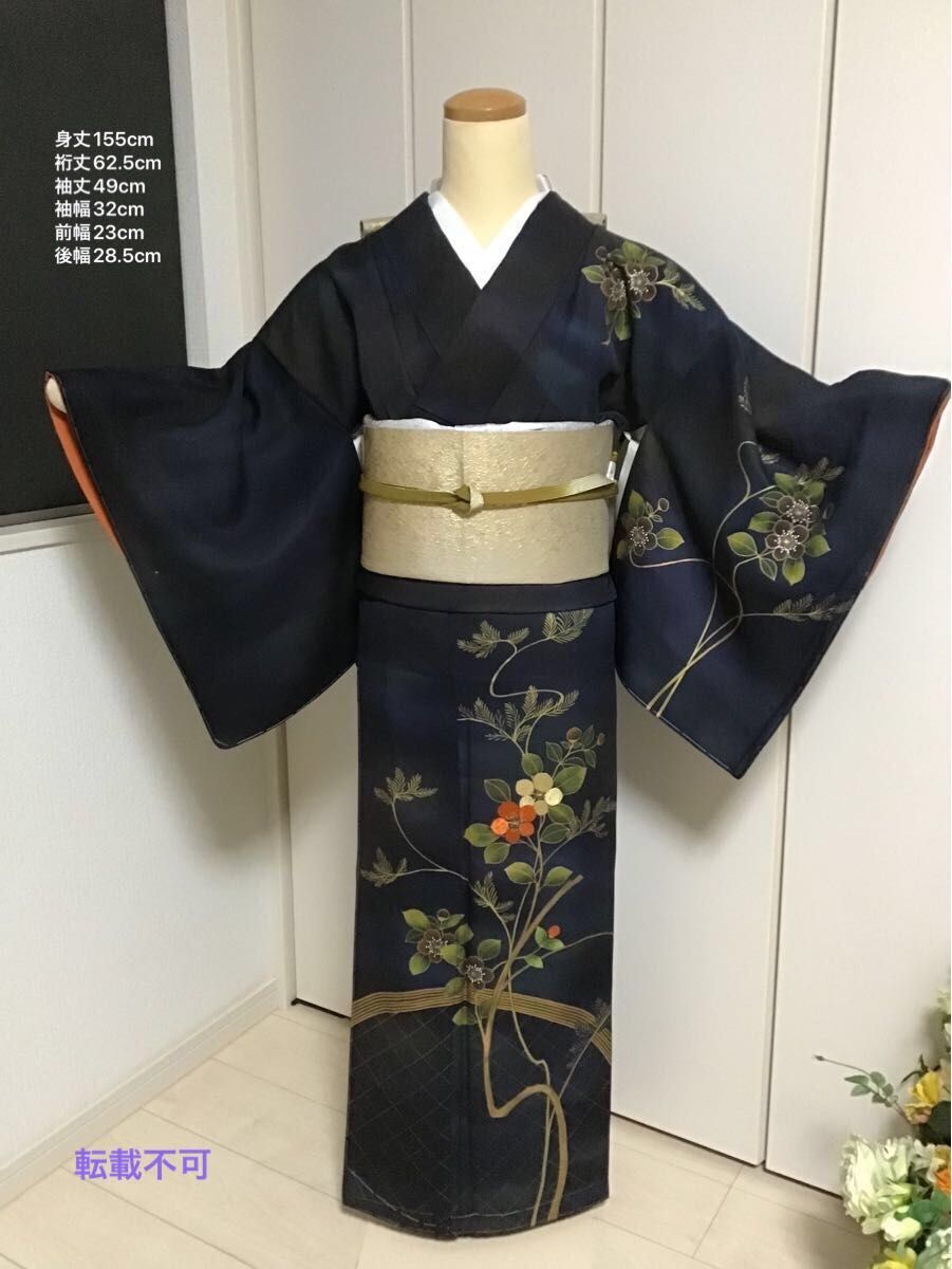 全日本送料無料 正絹 牡丹 牡丹 梅 正絹 あやめ 菊 菊の華 一つ紋