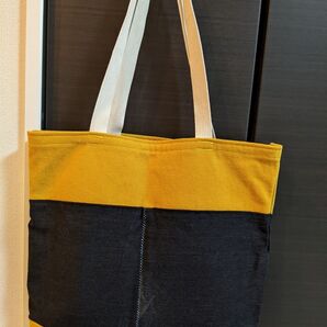 ハンドメイド デニム地バッグ