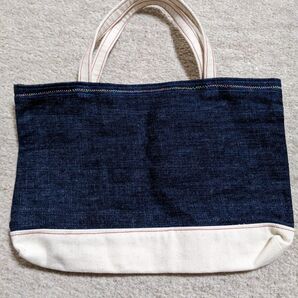 ハンドメイド デニム地バッグ