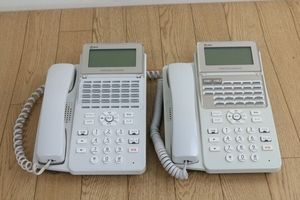 【NTT】αB1 電話機２点セット（A1-18RECSTEL-B1W）（A1-24IPFSTEL-B1W）15～16年製　ビジネスフォン　未チェック　管ざ7621