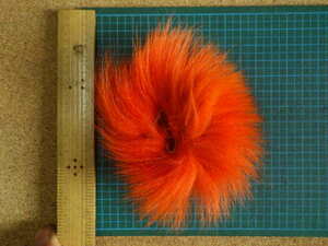 afd676 FOX (arctic fox) tail　フォックステール　ダイド　オレンジ　Mパック