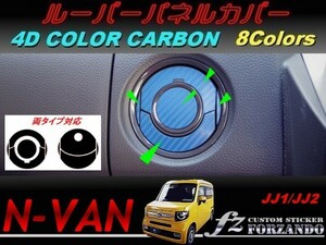 N-VAN　ルーバーパネルカバー　４Ｄカラーカーボン調　車種別カット済みステッカー専門店　ｆｚ　JJ1 JJ2